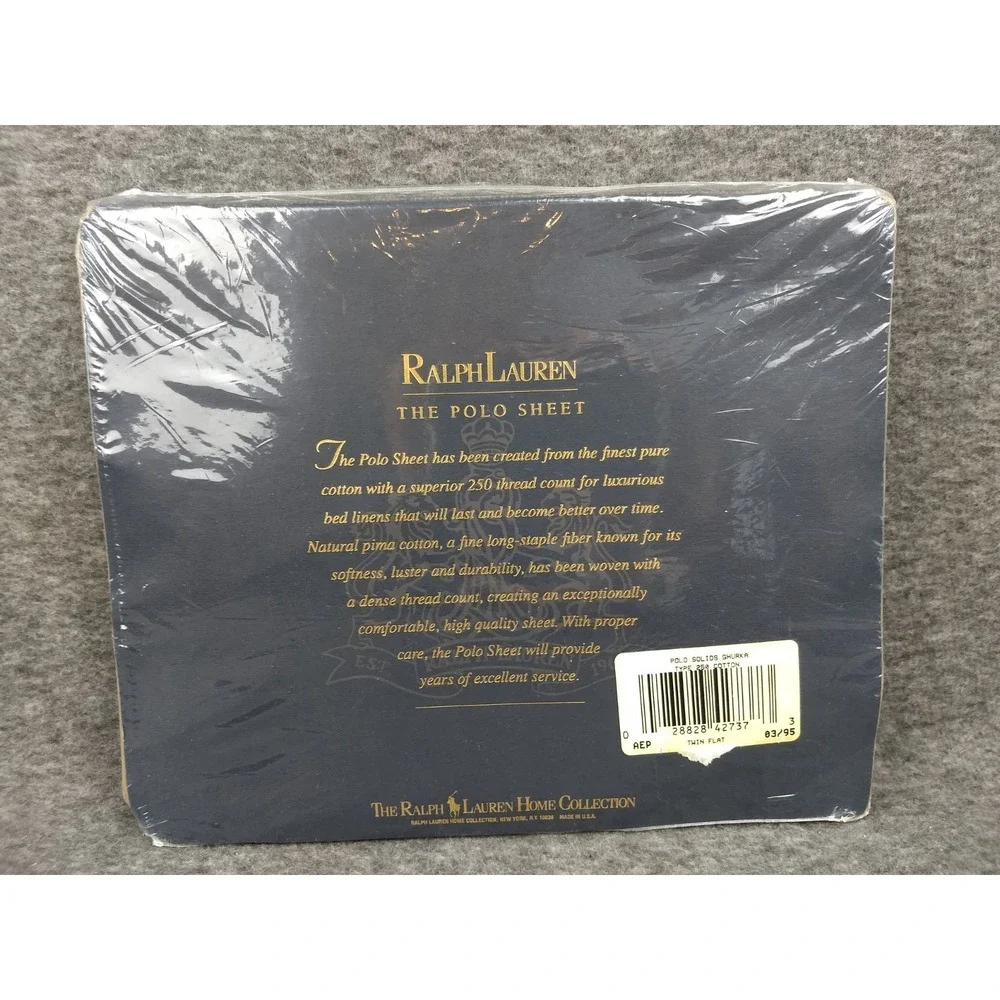 Ralph Lauren The Polo Sheet Twin‎ Flat Sheet Ghurka Khaki 250TC Pima Cotton NEW
